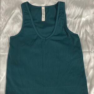 Athleta seamless Teal Ribbed Tank Top